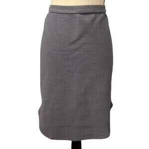 Banana Republic Gray Rounded Bottom Ribbed Skirt Size M